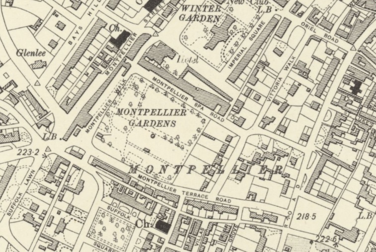 Cheltenham - Montpellier Gardens : Map credit National Library of Scotland